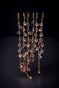 Radiant Rose Gold Heart Fringe Payal – Multi-Layered Romantic Anklet – Delicate Heart Dangle Foot Accessory