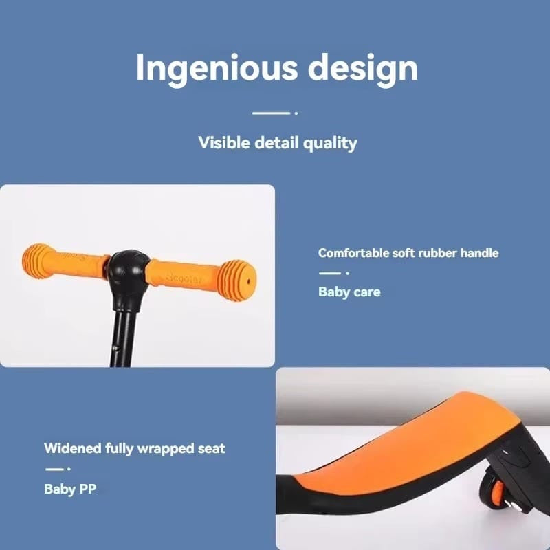 Children's Scooter, Three-in-one Male And Female Baby Tricycle, Balance Car, Multi-functional Bicycle