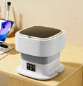11L Folding Portable Washing Machine with Spin Dryer for Clothes Travel Home Ultrasonic Underwear Socks Mini Washer 110V 220V