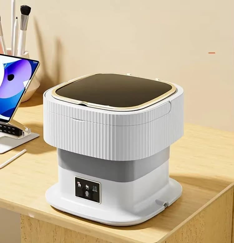 11L Folding Portable Washing Machine with Spin Dryer for Clothes Travel Home Ultrasonic Underwear Socks Mini Washer 110V 220V
