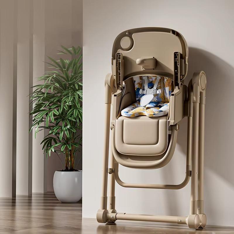 3-in-1 Convertible Baby High Chair & Automatic Swing – Portable Folding Toddler Feeding Chair with Adjustable Tray – Multi-Functional Baby Seat
