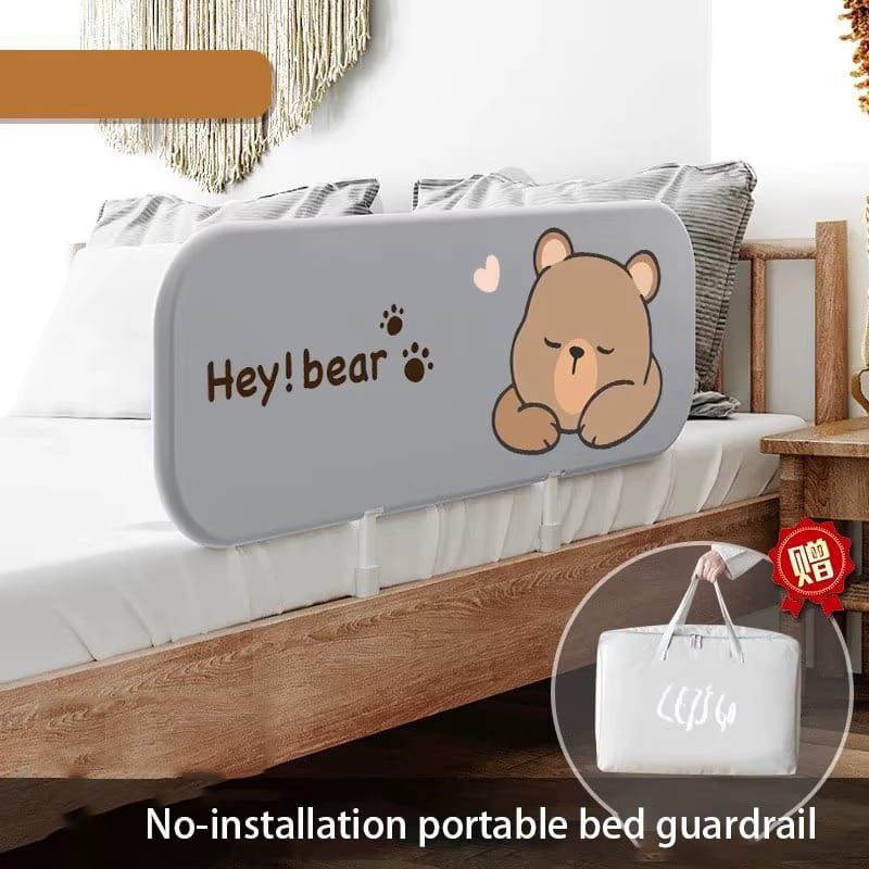1.5m Baby Bed Rail Guard 1-Side Foldable for Kids Bed Guardrail Safety Portable Barrier Bed Protection for Protective