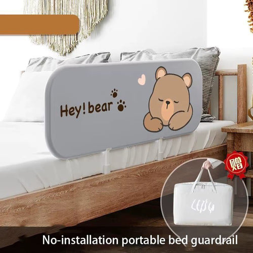1.5m Baby Bed Rail Guard 1-Side Foldable for Kids Bed Guardrail Safety Portable Barrier Bed Protection for Protective