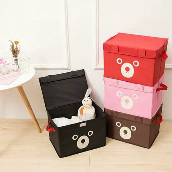 "Bhalu" Buddy Storage Box: The Adorable Way to Declutter Your Kid's Room!