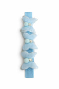 Sweet Sky Butterfly Baby Headband – Soft Elastic Band with Pearl & Pom-Pom Accents