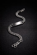 Titan Silver ID Link Bracelet: The Classic Masculine Essential for Effortless Style!