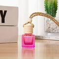 Luxe Car Scents Glass Bottle – Aesthetic Hanging Diffuser with Wooden Cap – Easy-to-Use Car Fragrance Holder