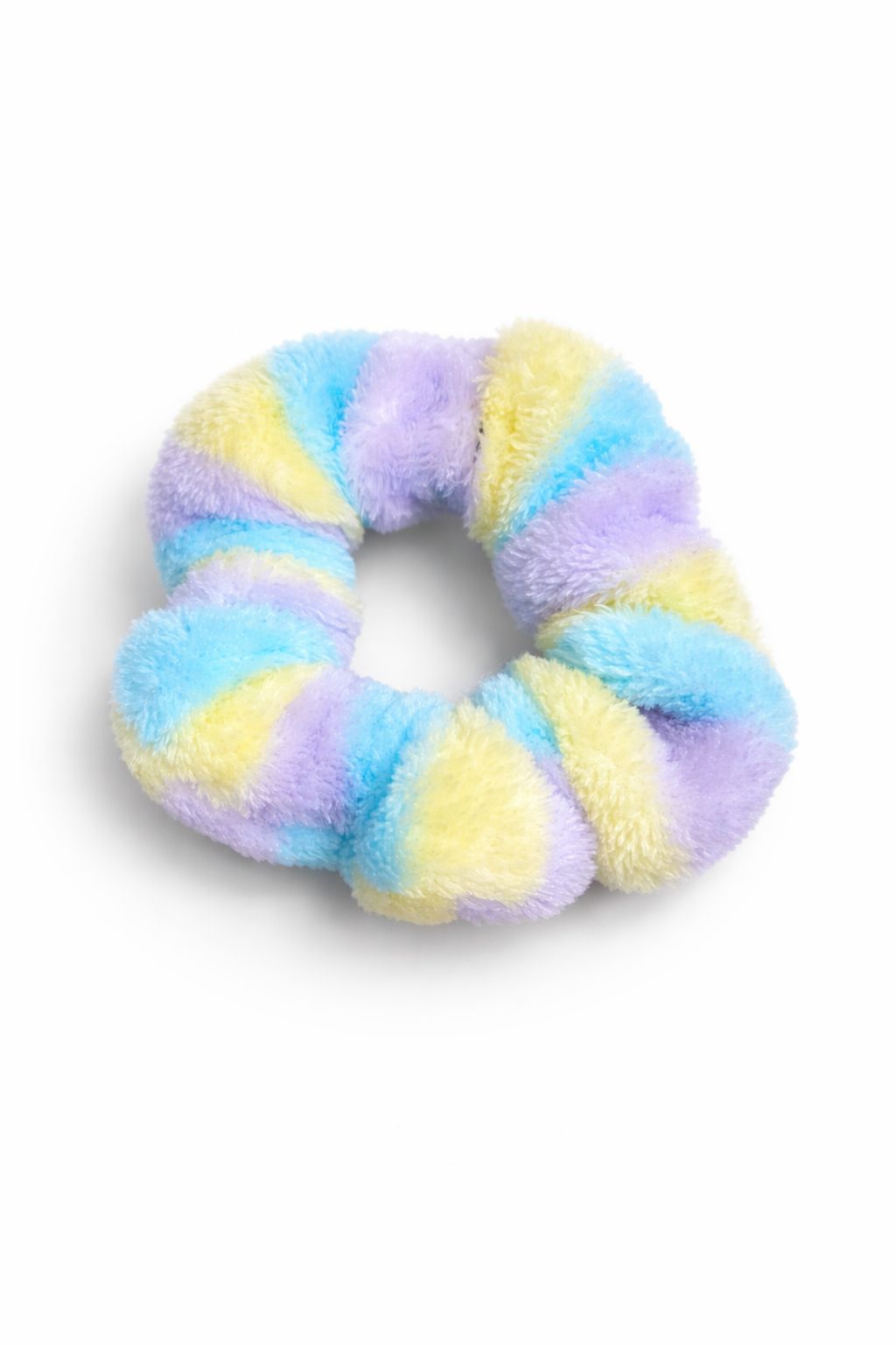 Pastel Dream Plush Scrunchie – Ultra-Soft Multi-Color Furry Hair Tie