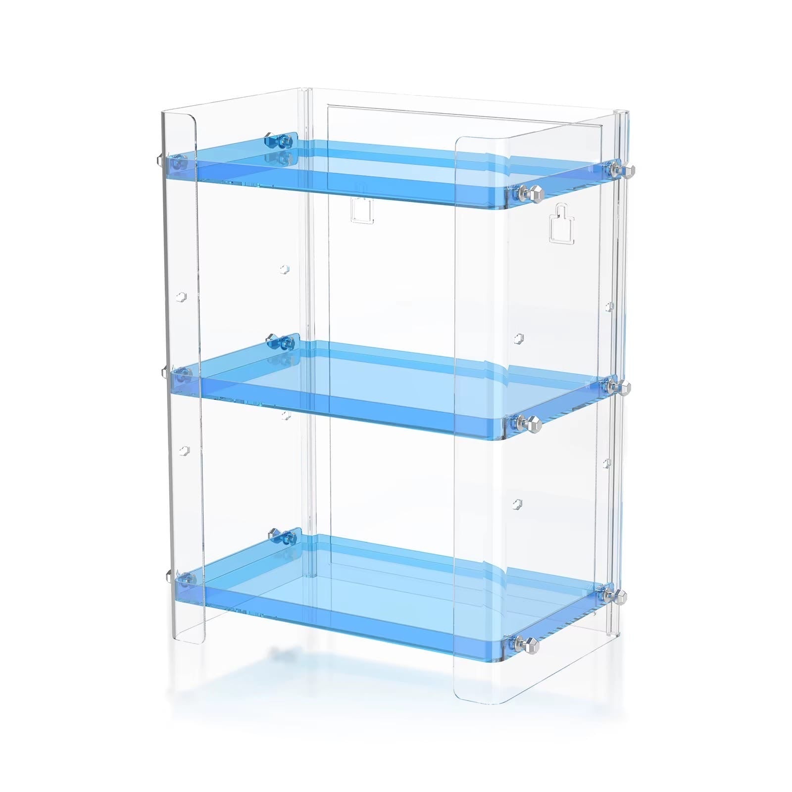 Clear Storage Stand 3 Tier Plastic  Display Rack Large Storage Rack