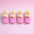 Whimsical Garden 4-Piece Hair Clip Set – Purple/Pink Floral Matte Snap Clips