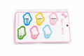 Abstract Cloud Matte Snap Clip Set – 6-Piece Handcrafted Colorful Hair Pins