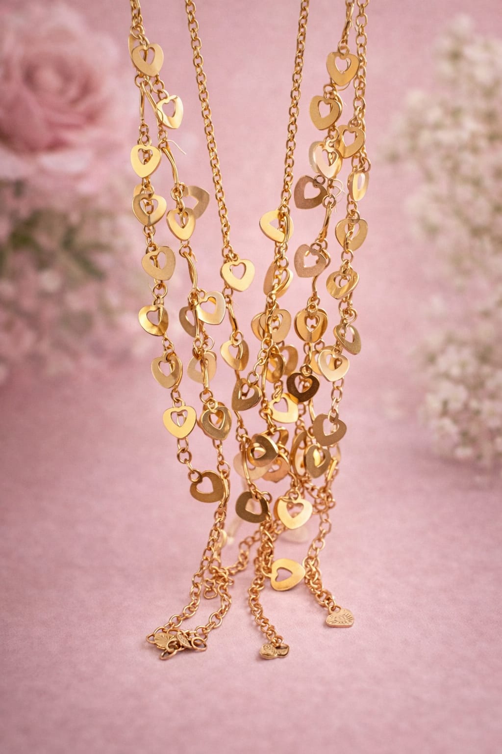 Gold-Plated Heart Chain Anklet (Payal) for Women