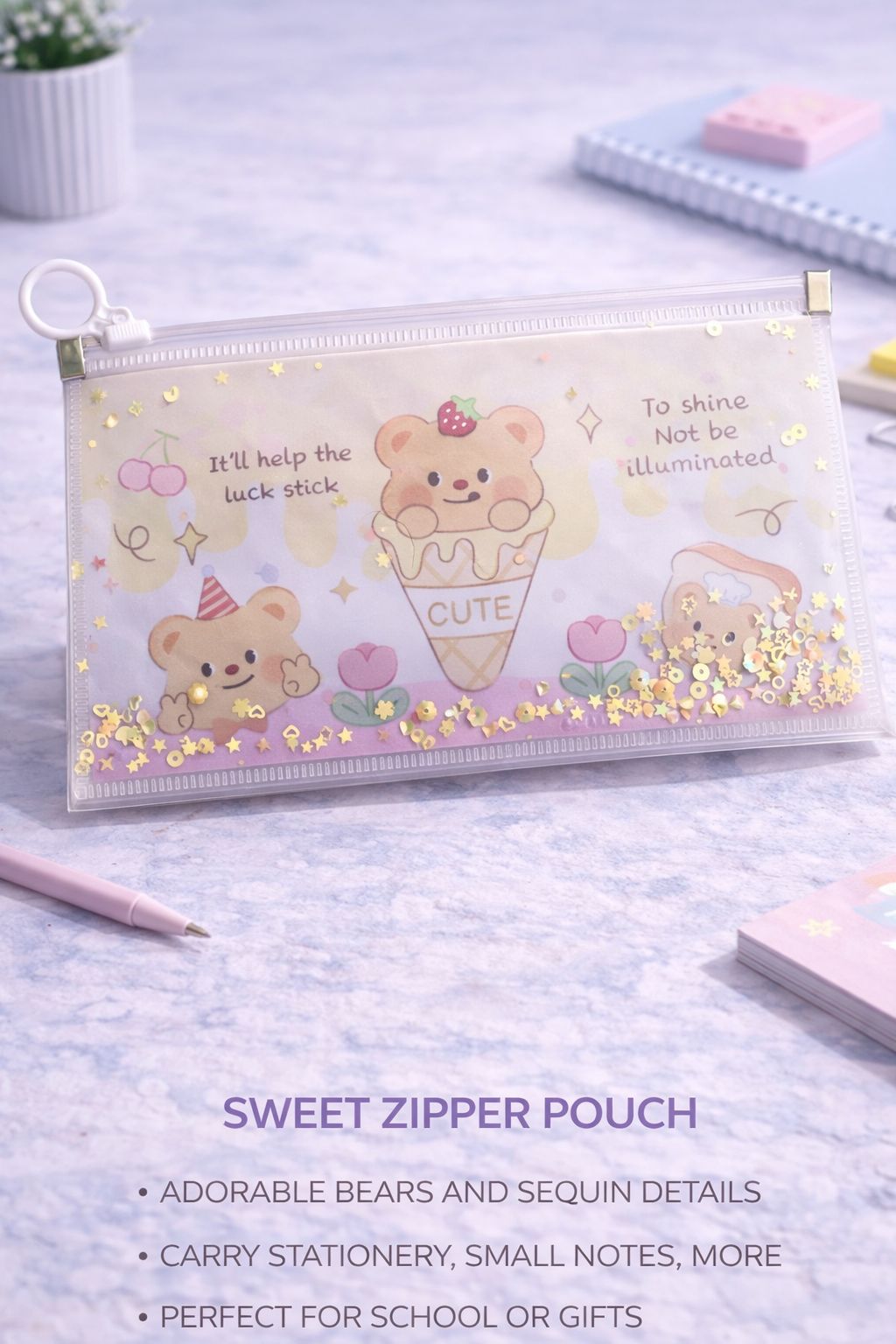 Celestial Galaxy Zipper Pouch – storage Organizer