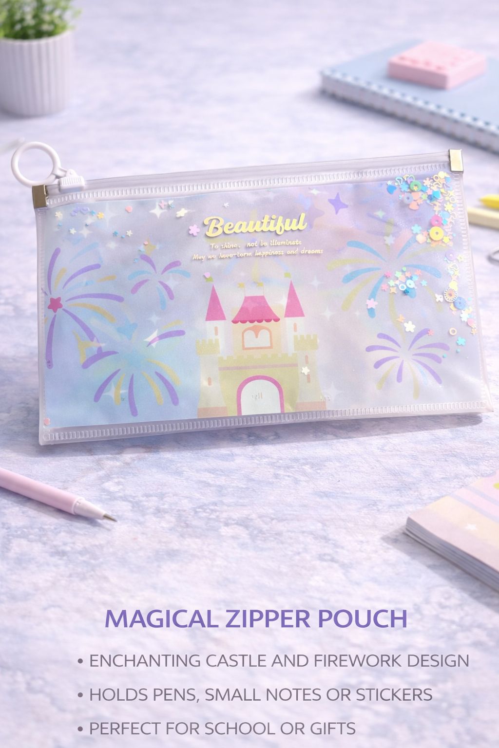 Celestial Galaxy Zipper Pouch – storage Organizer