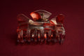 Elegant Marble Red Acetate Hair Claw Clip – Large Non-Slip Strong Hold Hair Accessory