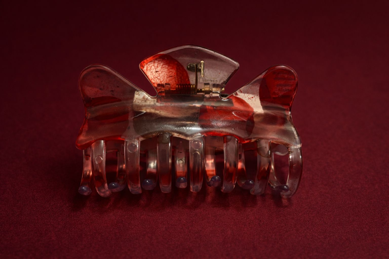 Elegant Marble Red Acetate Hair Claw Clip – Large Non-Slip Strong Hold Hair Accessory
