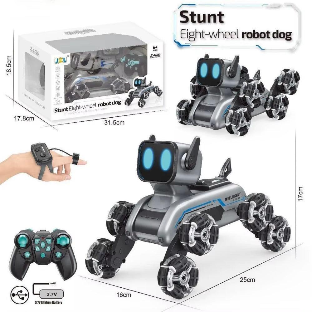 Remote Control Robot Dog 8 Wheel Climbing Stunt Electric Mechanical Dog Intelligent for Kids Gift RC Car Toys Electronic