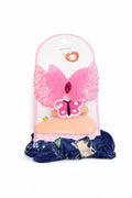 Butterfly Flutter & Floral Satin Accessory Set – 4-Piece Dreamy Styling Bundle