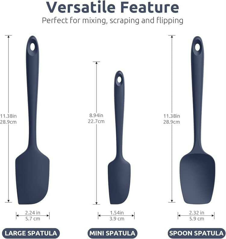 Silicone Spatula | Heat-Resistant Silicone Spatula – Non-Stick Seamless Turner for Baking and Cooking.