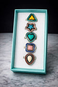 Vibrant Multi-Shape Jewelry Collection – Heart, Star, & Triangle Enamel Accessory Set