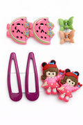 Sweet Summer Watermelon & Doll Hair Accessory Set – 8-Piece Playful Styling Bundle
